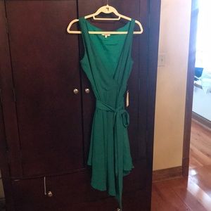 BB Dakota as L green faux wrap dress